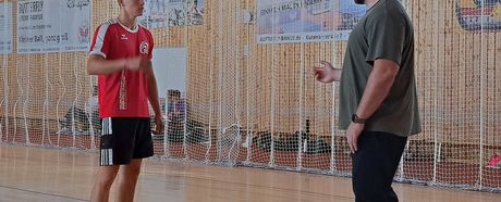 Individuelles Training und Gespräche, hier mit Artur Hoppe, ...