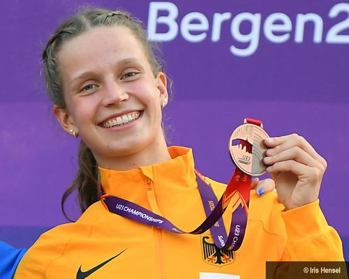 Adia Budde (LAV Stadtwerke Tübingen) bei der U23-EM in Bergen 2025